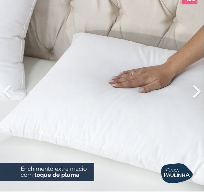 Kit 2 Travesseiros Toque de Pluma Suporte Médio Percal 180 Fios